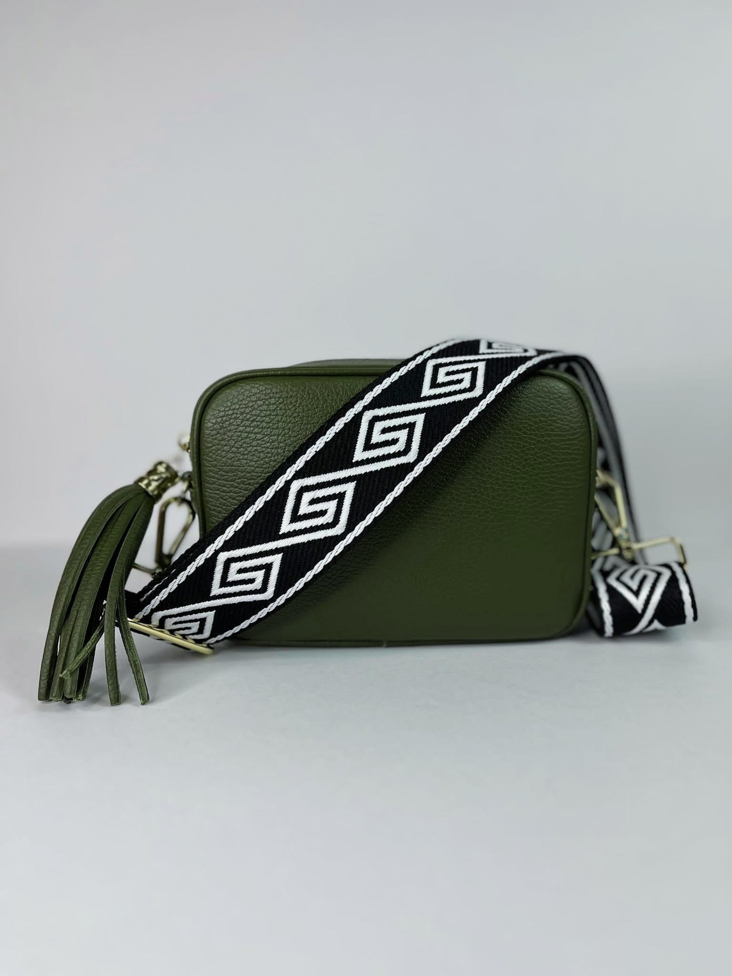 Olive Leather Crossbody Bag