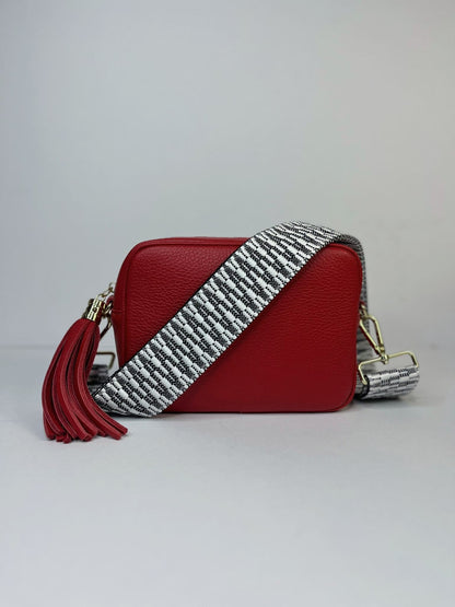 Red Leather Crossbody Bag